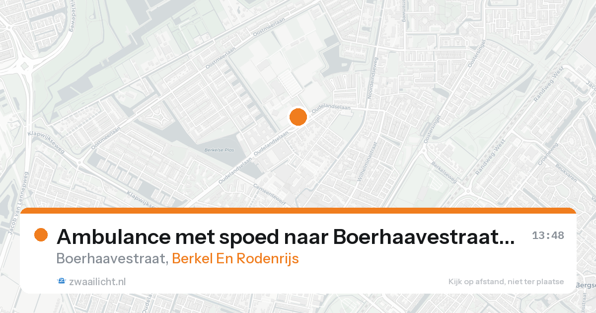 Ambulance met spoed naar Boerhaavestraat in Berkel En Rodenrijs — 30 jan 2026
