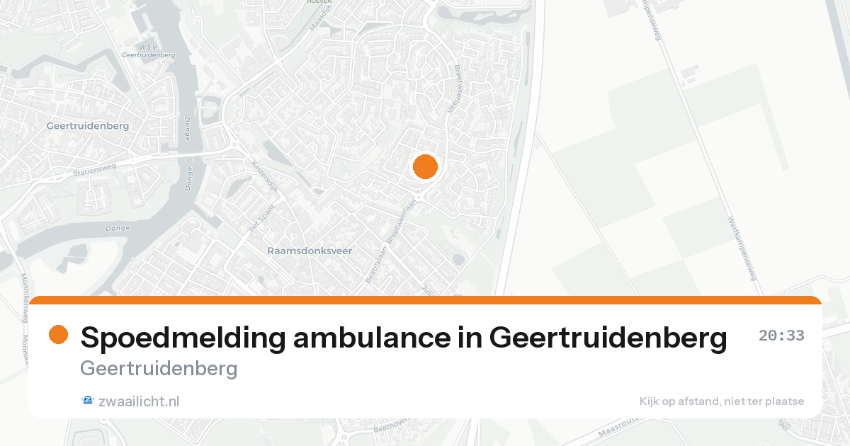 Spoedmelding ambulance in Geertruidenberg — 20 aug 2026