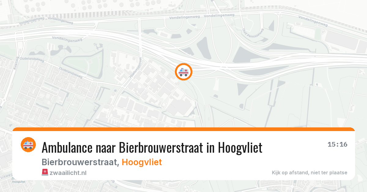 Ambulance naar Bierbrouwerstraat in Hoogvliet — 17 jul 2026