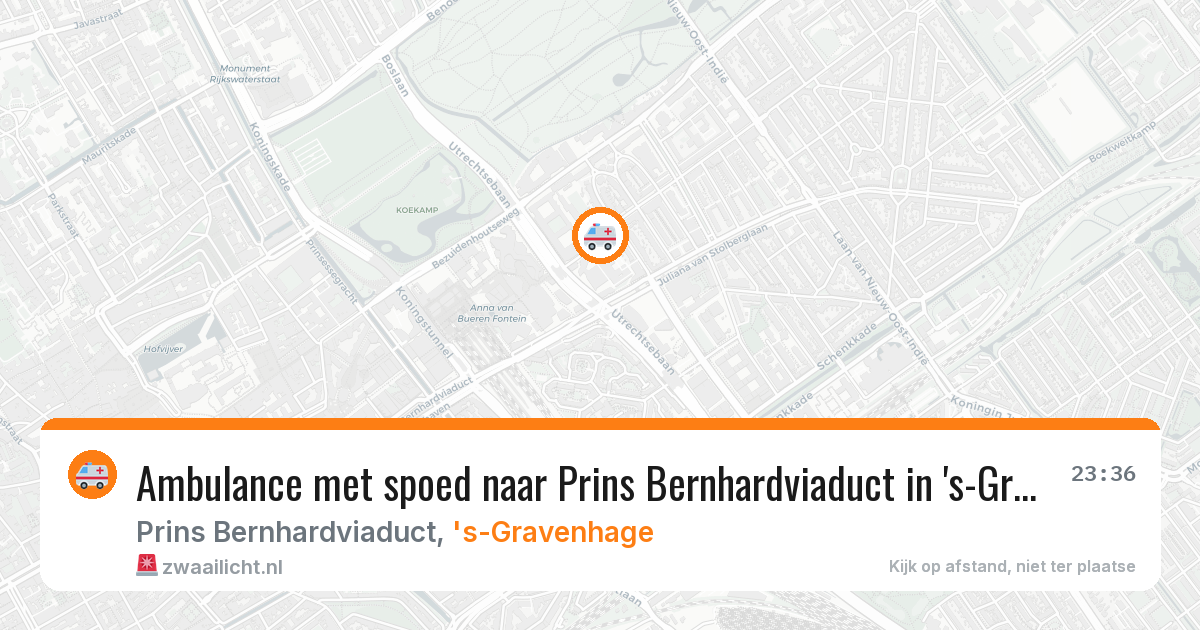 Ambulance met spoed naar Prins Bernhardviaduct in 's-Gravenhage — 16 apr 2026