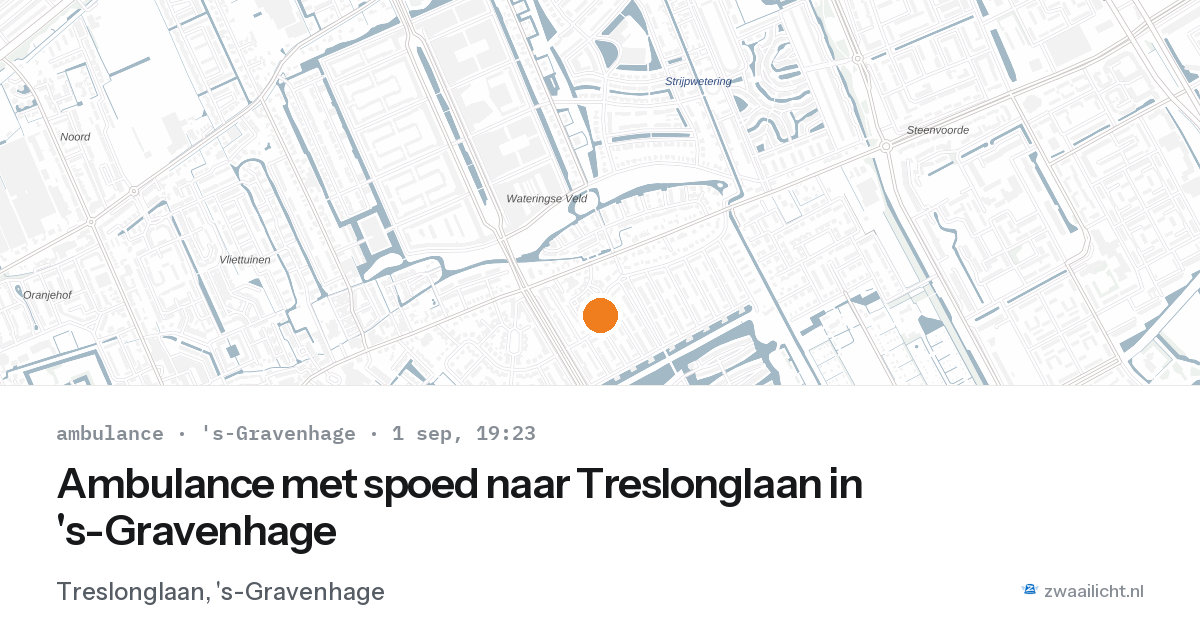 Ambulance met spoed naar Treslonglaan in 's-Gravenhage — 1 sep 2026