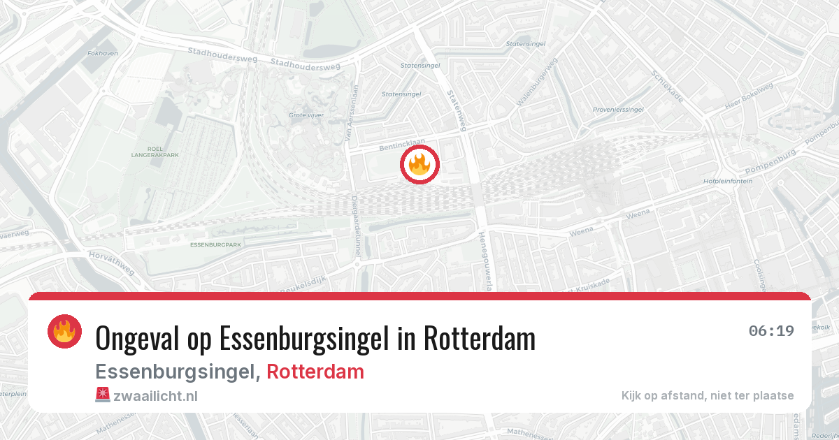 Ongeval op Essenburgsingel in Rotterdam — 22 jun 2026
