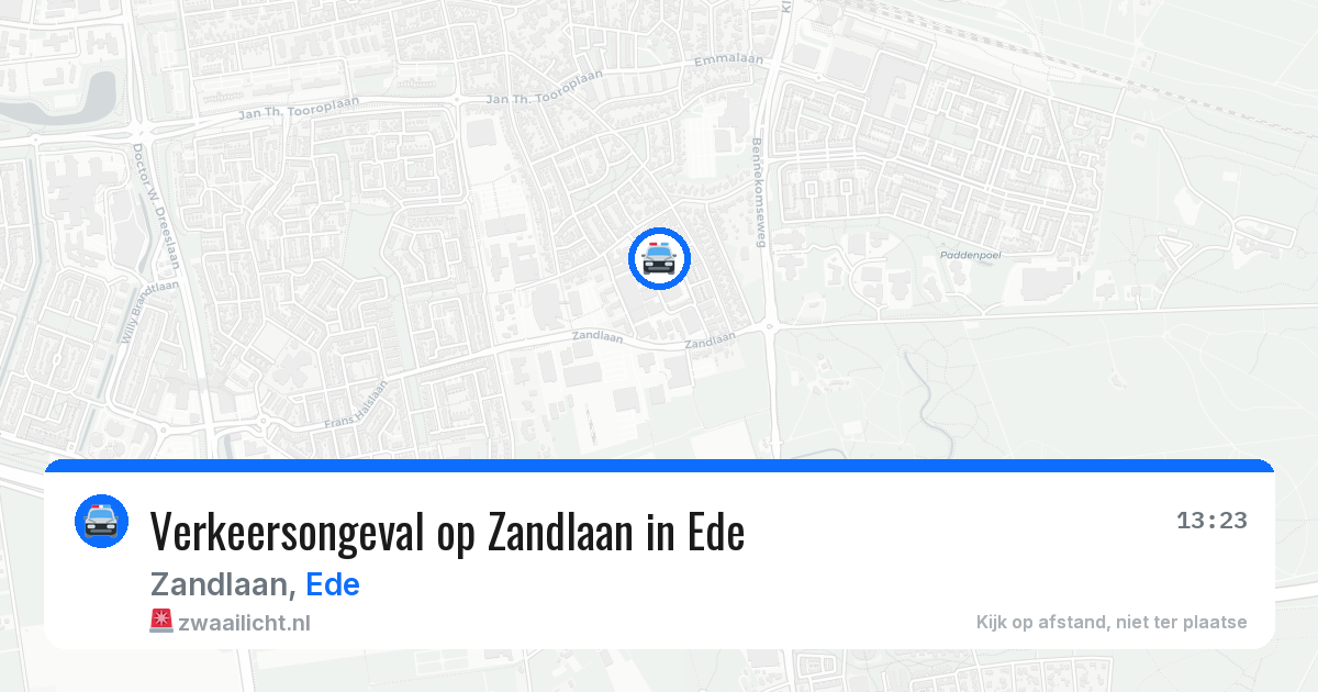 Verkeersongeval op Zandlaan in Ede — 19 mei 2026