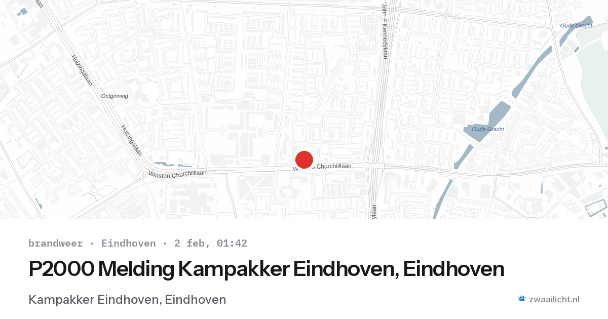 P2000 Melding Kampakker Eindhoven, Eindhoven — 2 feb 2026