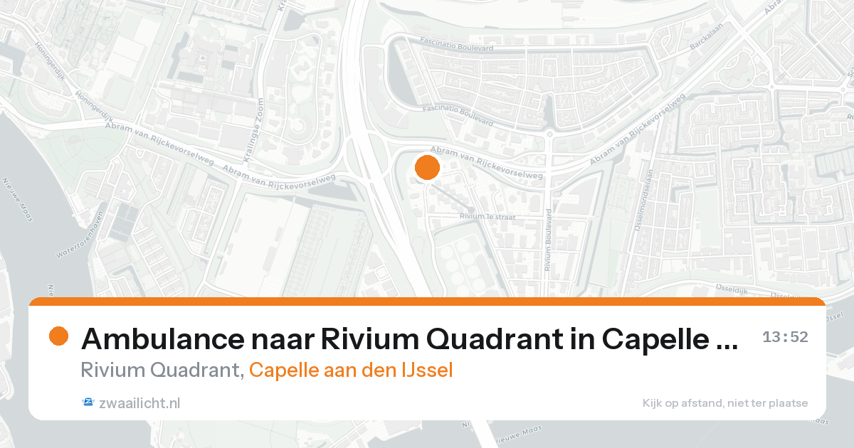 Ambulance naar Rivium Quadrant in Capelle aan den IJssel — 17 aug 2026