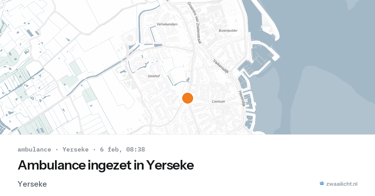 Ambulance ingezet in Yerseke — 6 feb 2026