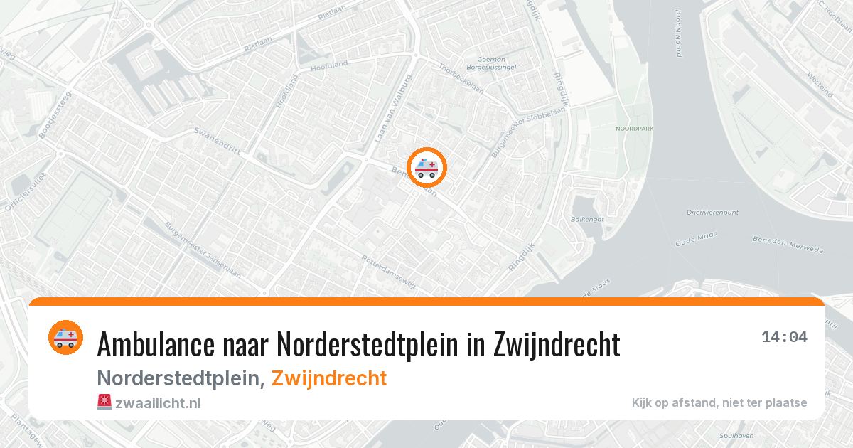 Ambulance naar Norderstedtplein in Zwijndrecht — 19 mrt 2026