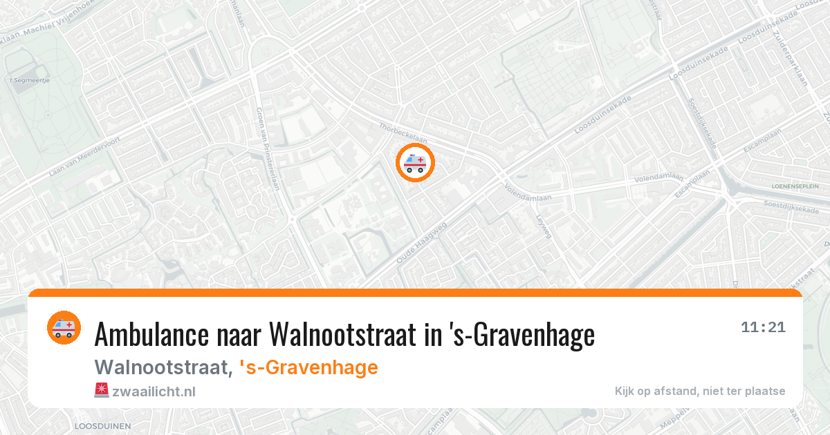 Ambulance naar Walnootstraat in 's-Gravenhage — 25 jun 2026