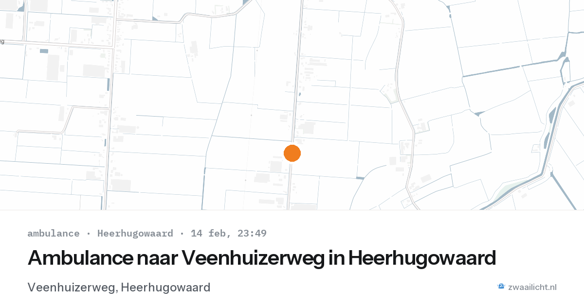 Ambulance naar Veenhuizerweg in Heerhugowaard — 14 feb 2026