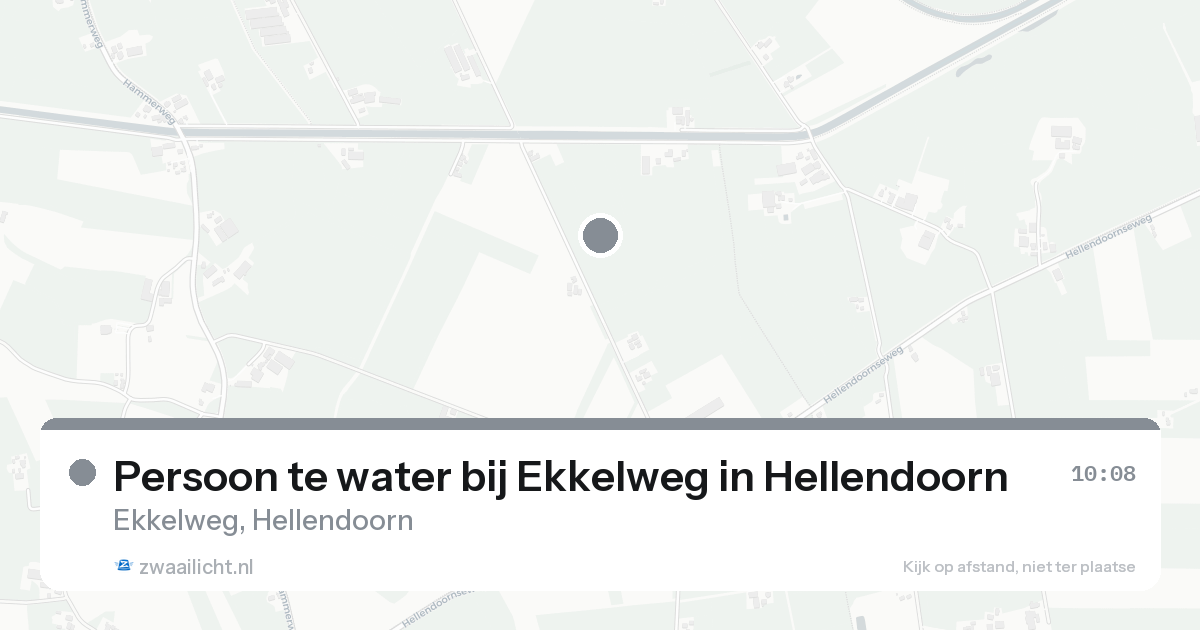 Persoon te water bij Ekkelweg in Hellendoorn — 21 aug 2026