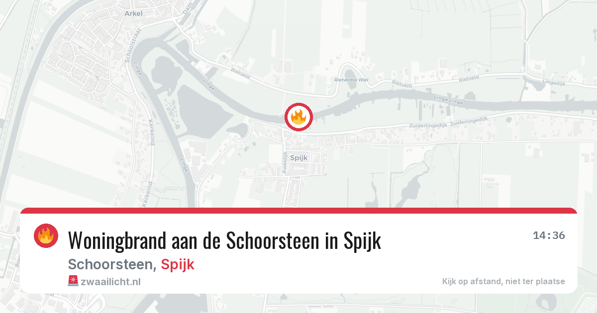 Woningbrand aan de Schoorsteen in Spijk — 14 feb 2026