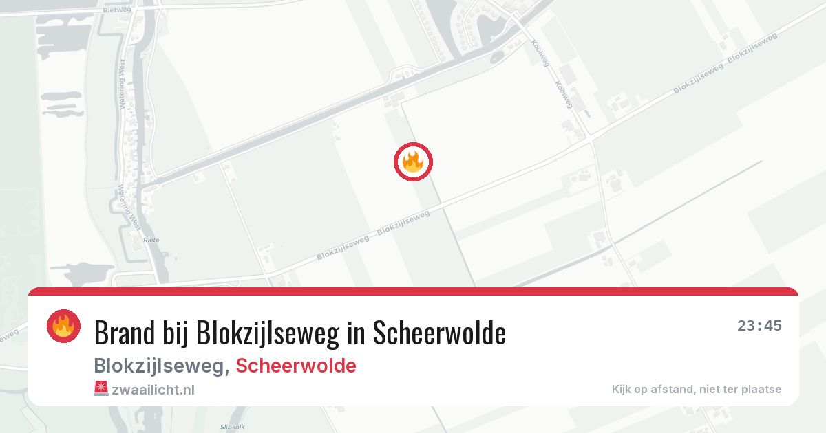 Brand bij Blokzijlseweg in Scheerwolde — 19 jun 2026