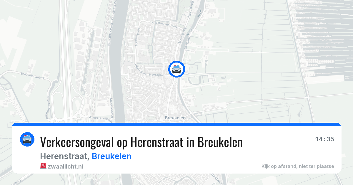Verkeersongeval op Herenstraat in Breukelen — 3 jul 2026