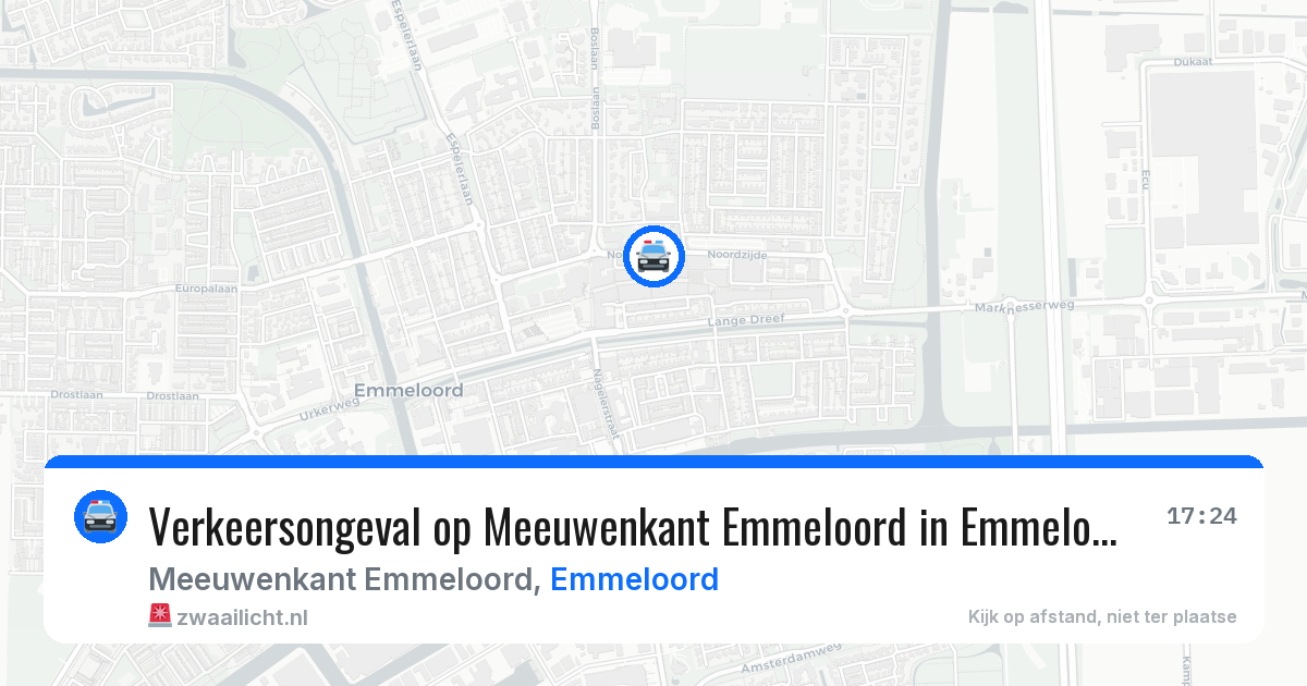 Verkeersongeval op Meeuwenkant Emmeloord in Emmeloord — 11 apr 2026