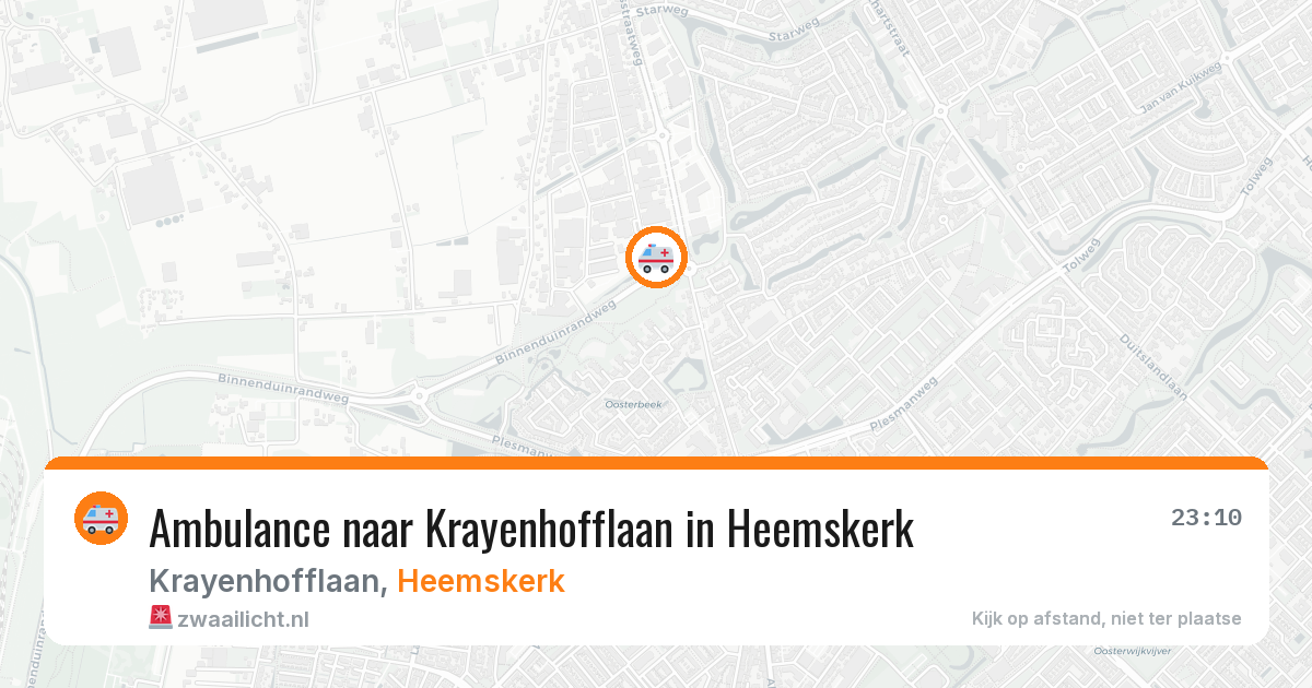 Ambulance naar Krayenhofflaan in Heemskerk — 7 aug 2026