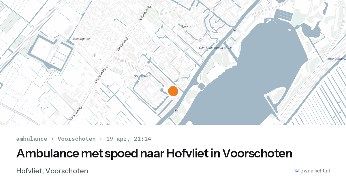 Ambulance met spoed naar Hofvliet in Voorschoten — 19 apr 2026