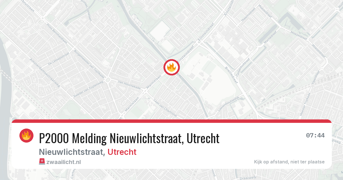P2000 Melding Nieuwlichtstraat, Utrecht — 30 jan 2026