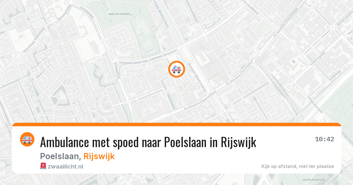 Ambulance met spoed naar Poelslaan in Rijswijk — 20 jun 2026