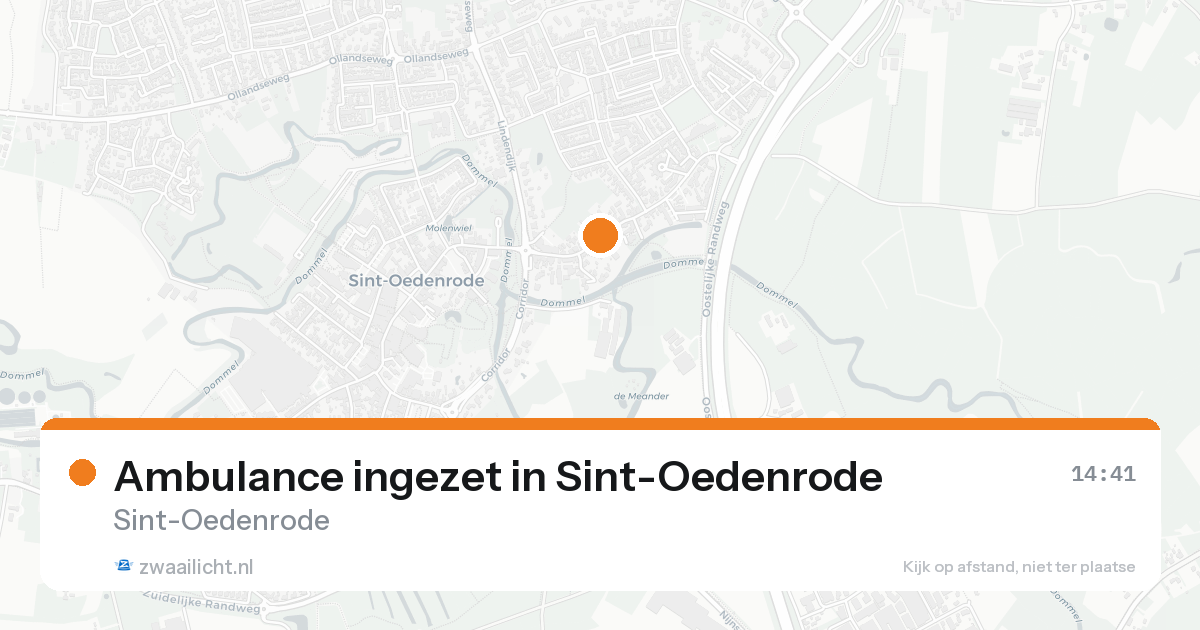 Ambulance ingezet in Sint-Oedenrode — 13 aug 2026