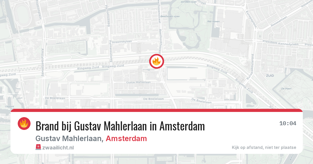 Brand bij Gustav Mahlerlaan in Amsterdam — 21 mei 2026
