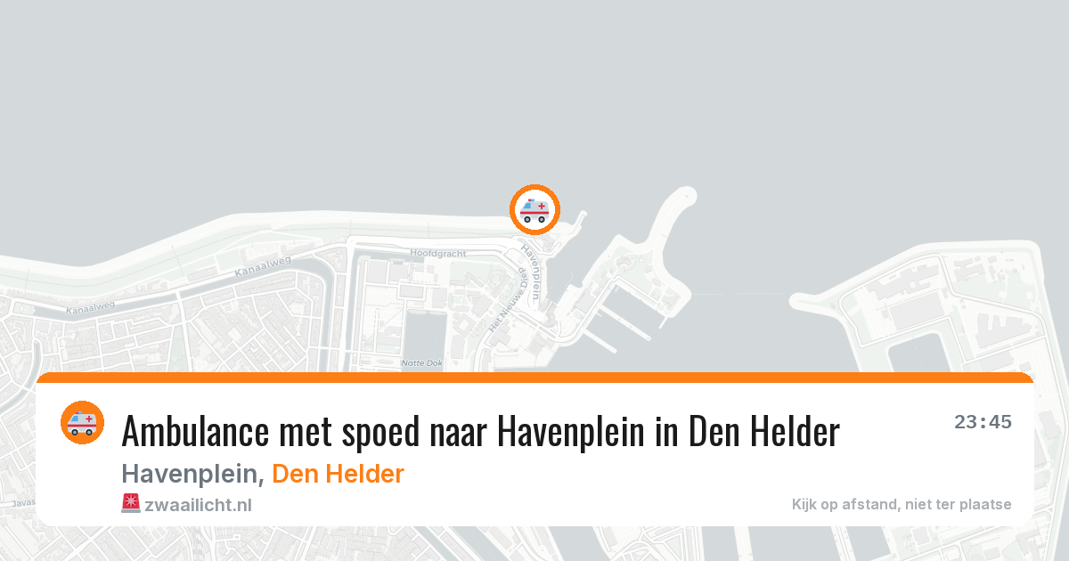 Ambulance met spoed naar Havenplein in Den Helder — 15 jul 2026