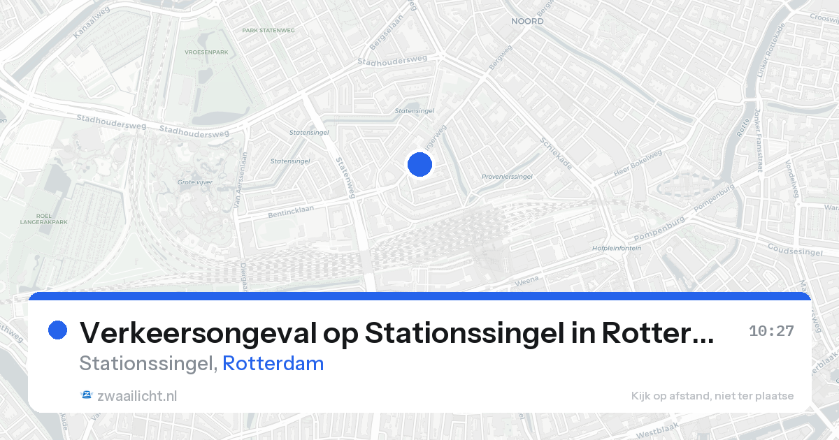 Verkeersongeval op Stationssingel in Rotterdam — 15 aug 2026