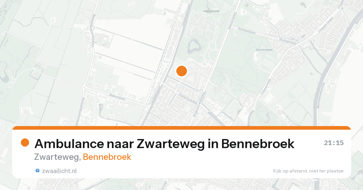 Ambulance naar Zwarteweg in Bennebroek — 23 aug 2026