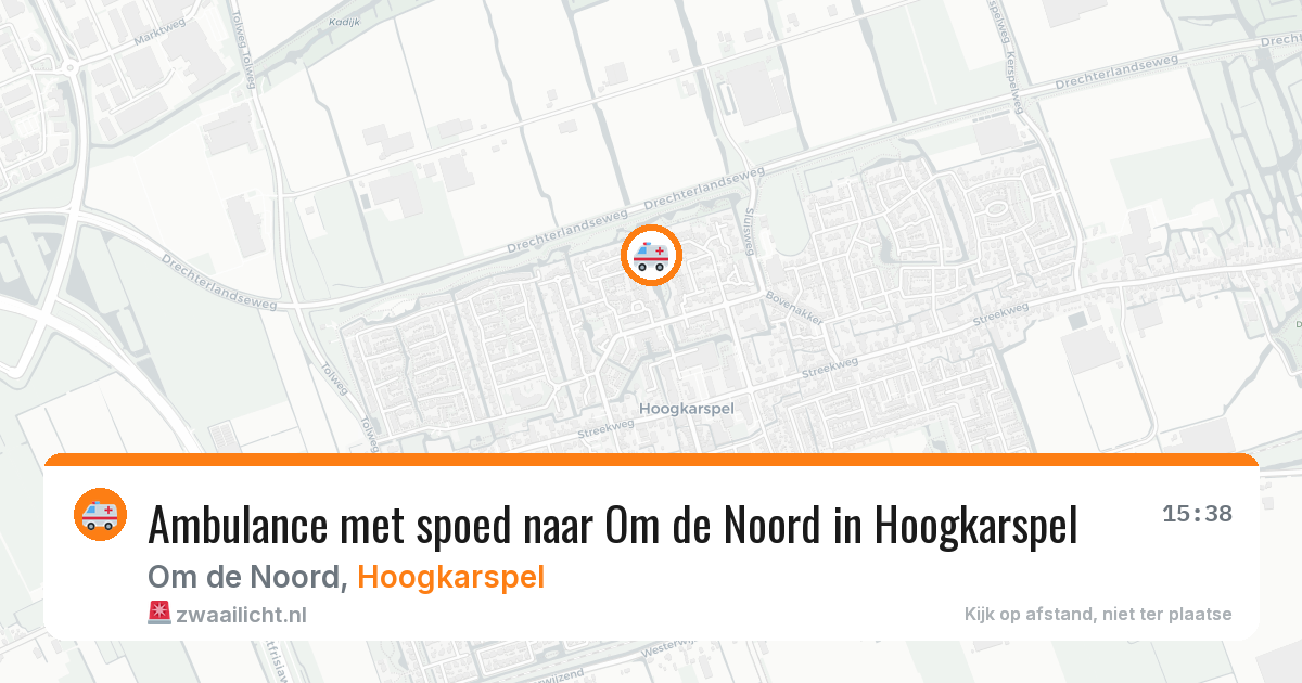 Ambulance met spoed naar Om de Noord in Hoogkarspel — 11 aug 2026