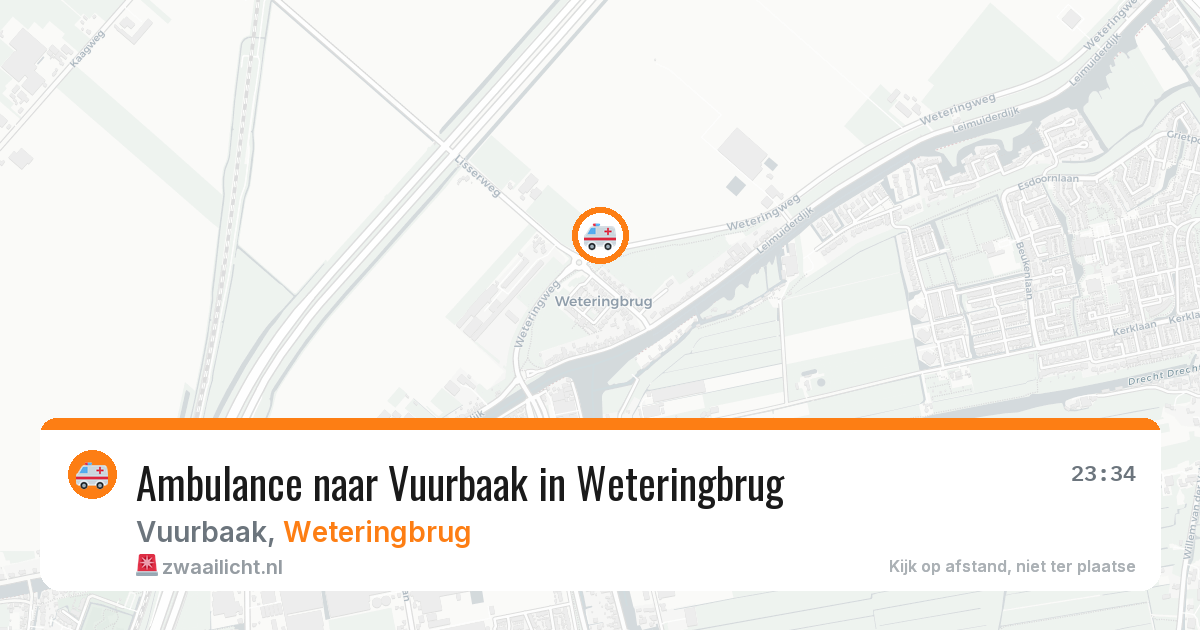 Ambulance naar Vuurbaak in Weteringbrug — 14 jun 2026