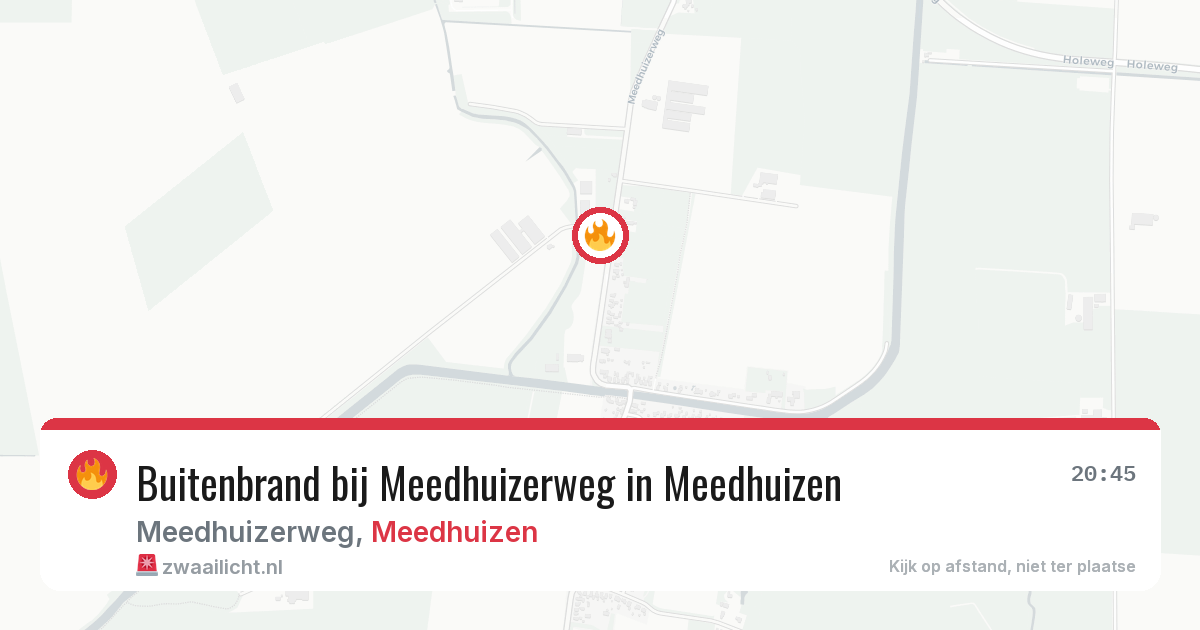 Buitenbrand bij Meedhuizerweg in Meedhuizen — 1 aug 2026