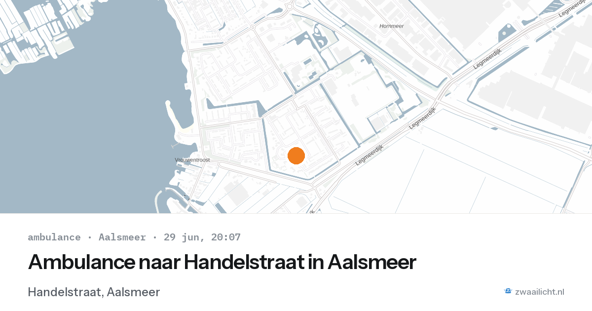 Ambulance naar Handelstraat in Aalsmeer — 29 jun 2026