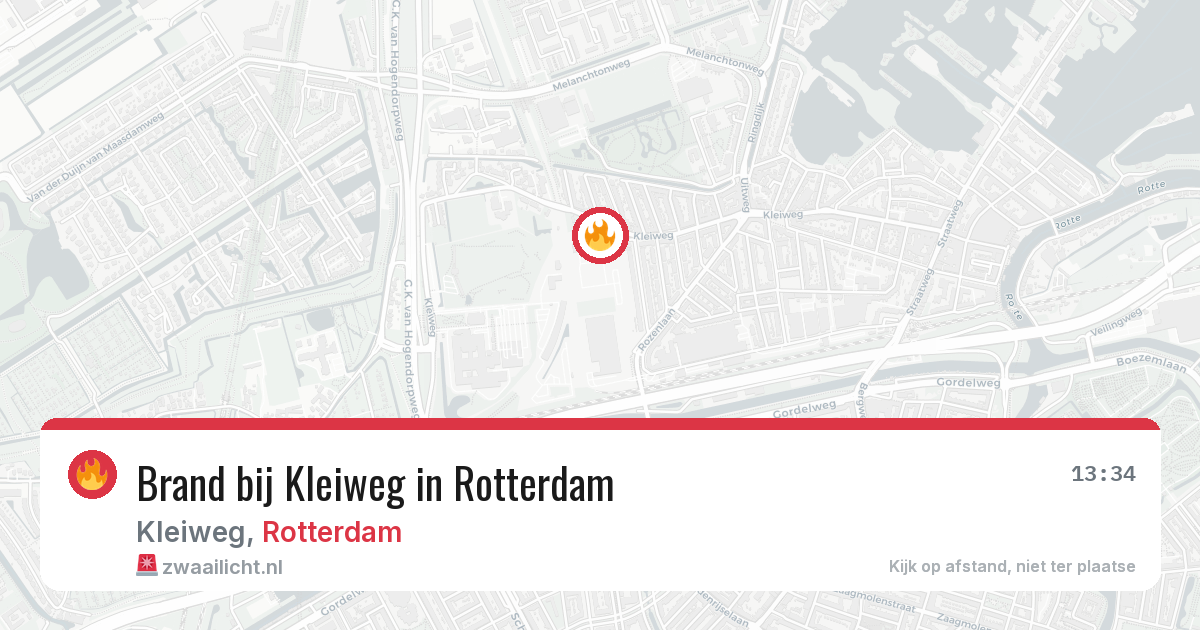 Brand bij Kleiweg in Rotterdam — 12 jun 2026