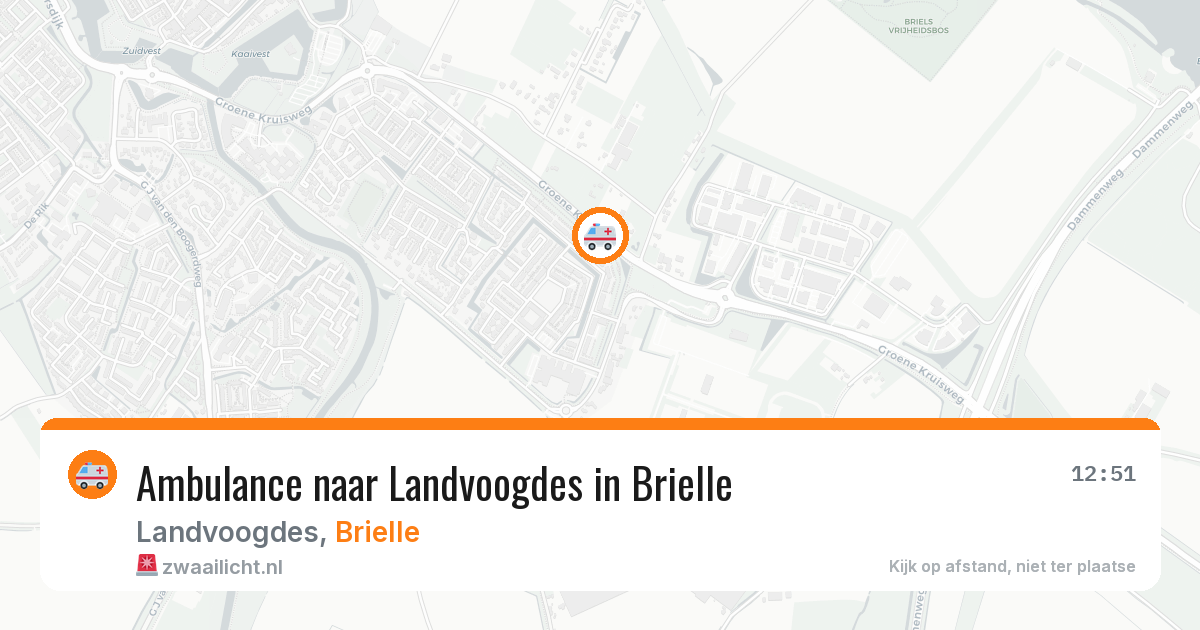 Ambulance naar Landvoogdes in Brielle — 29 jul 2026