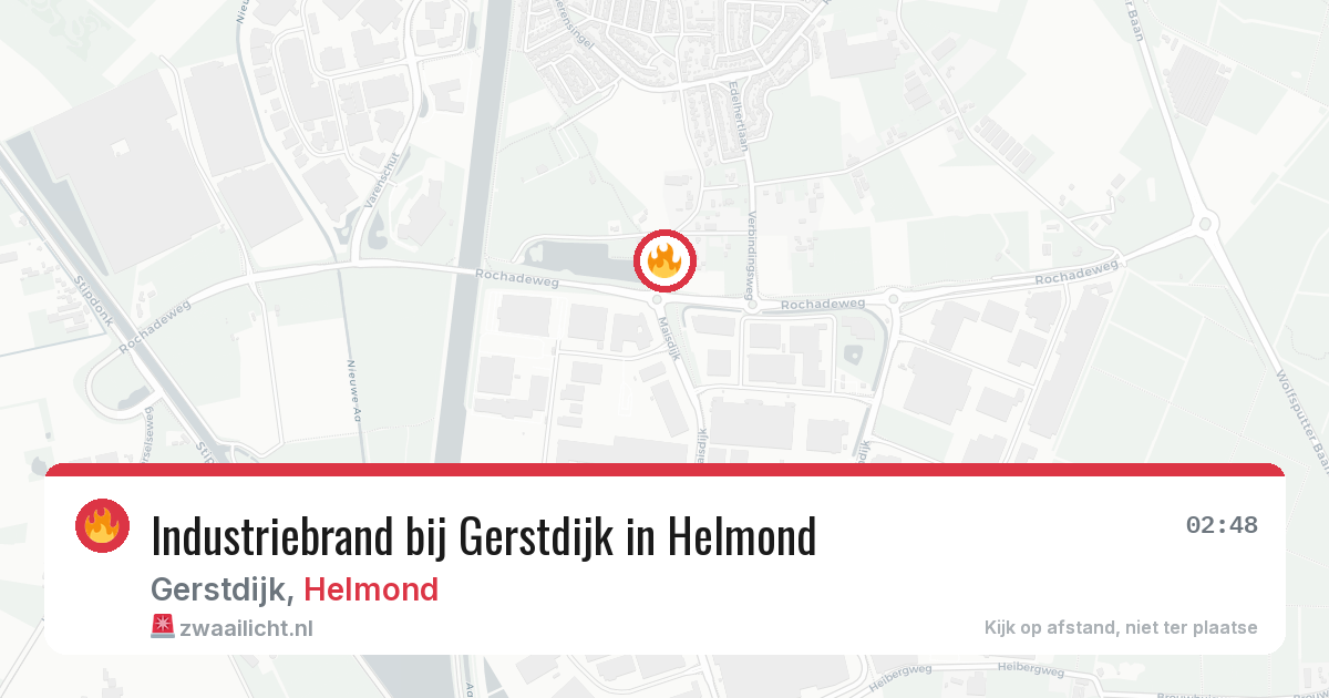 Industriebrand bij Gerstdijk in Helmond — 3 mei 2026