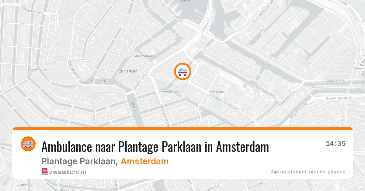 Ambulance naar Plantage Parklaan in Amsterdam — 5 jul 2026