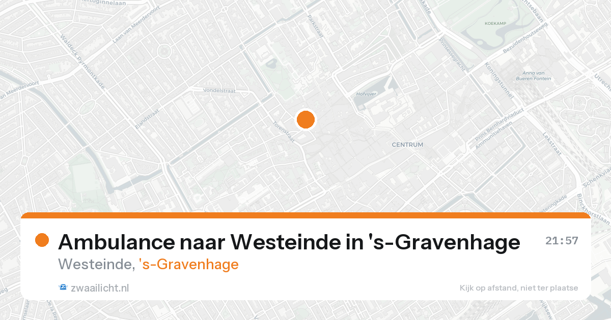 Ambulance naar Westeinde in 's-Gravenhage — 10 mei 2026