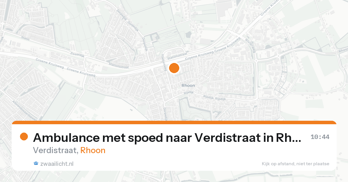 Ambulance met spoed naar Verdistraat in Rhoon — 25 aug 2026