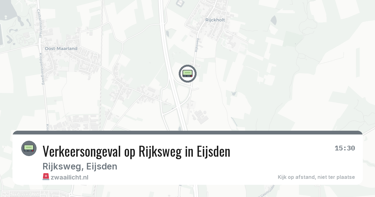 Verkeersongeval op Rijksweg in Eijsden — 26 apr 2026