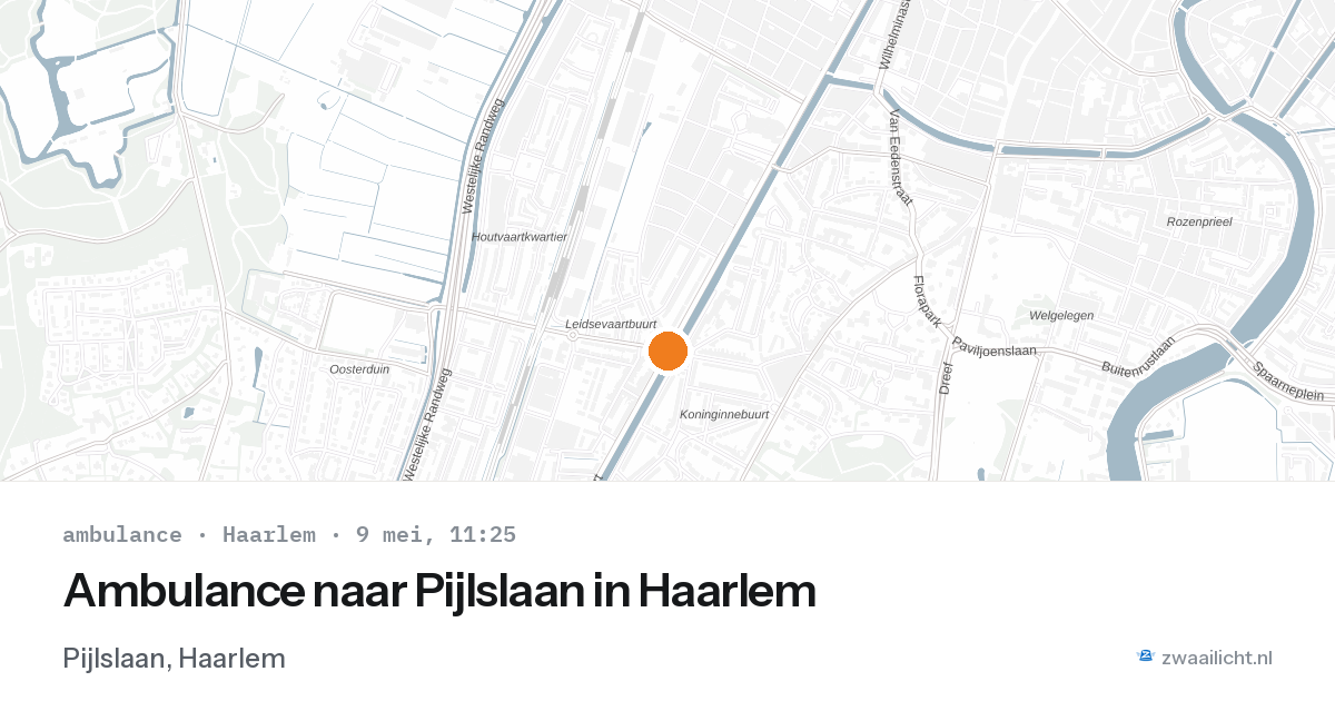 Ambulance naar Pijlslaan in Haarlem — 9 mei 2026