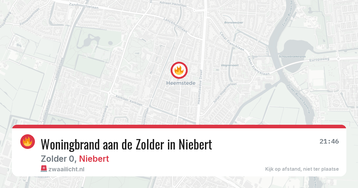 Woningbrand aan de Zolder in Niebert — 31 mei 2026