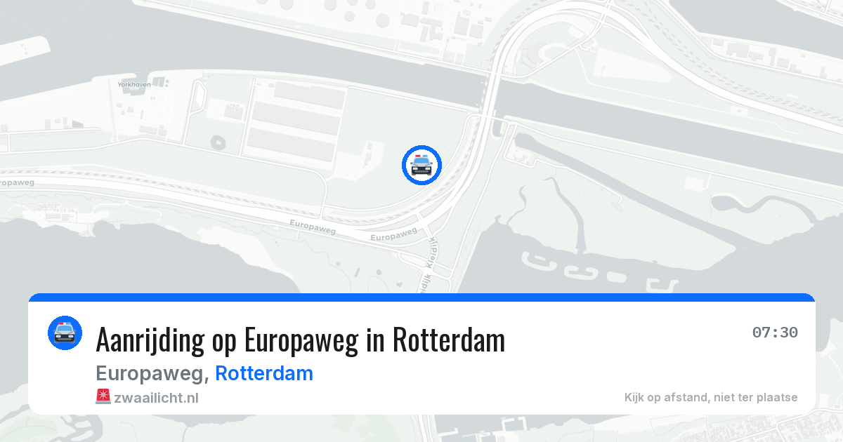 Aanrijding op Europaweg in Rotterdam — 31 jul 2026