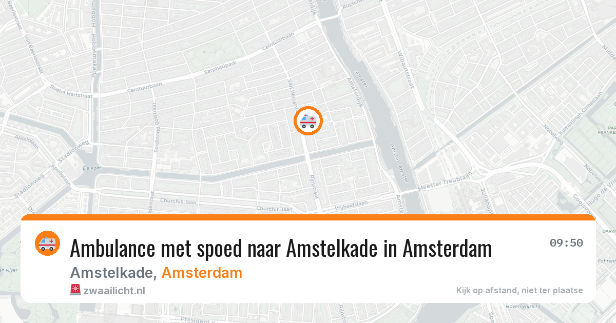 Ambulance met spoed naar Amstelkade in Amsterdam — 28 apr 2026