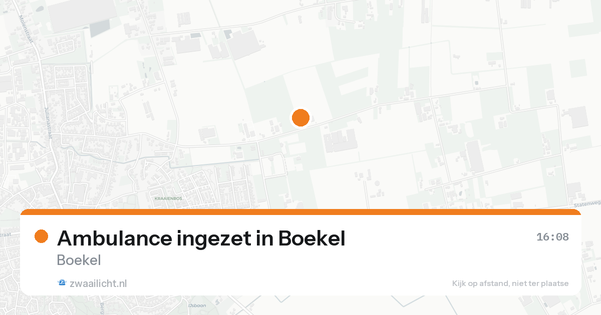 Ambulance ingezet in Boekel — 14 aug 2026