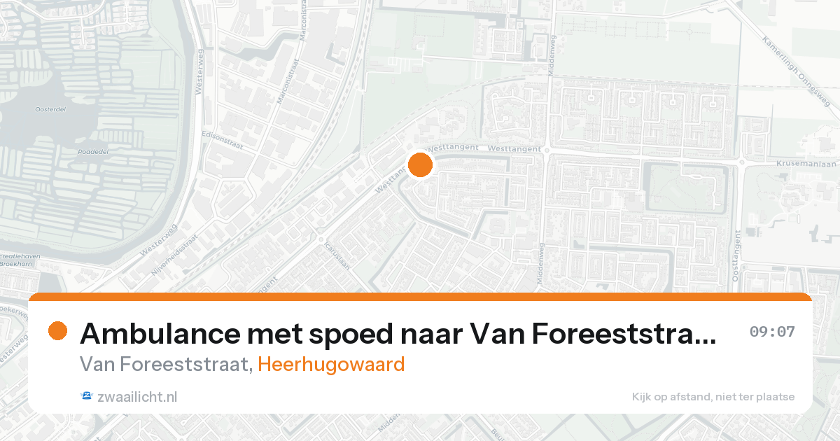 Ambulance met spoed naar Van Foreeststraat in Heerhugowaard — 19 aug 2026
