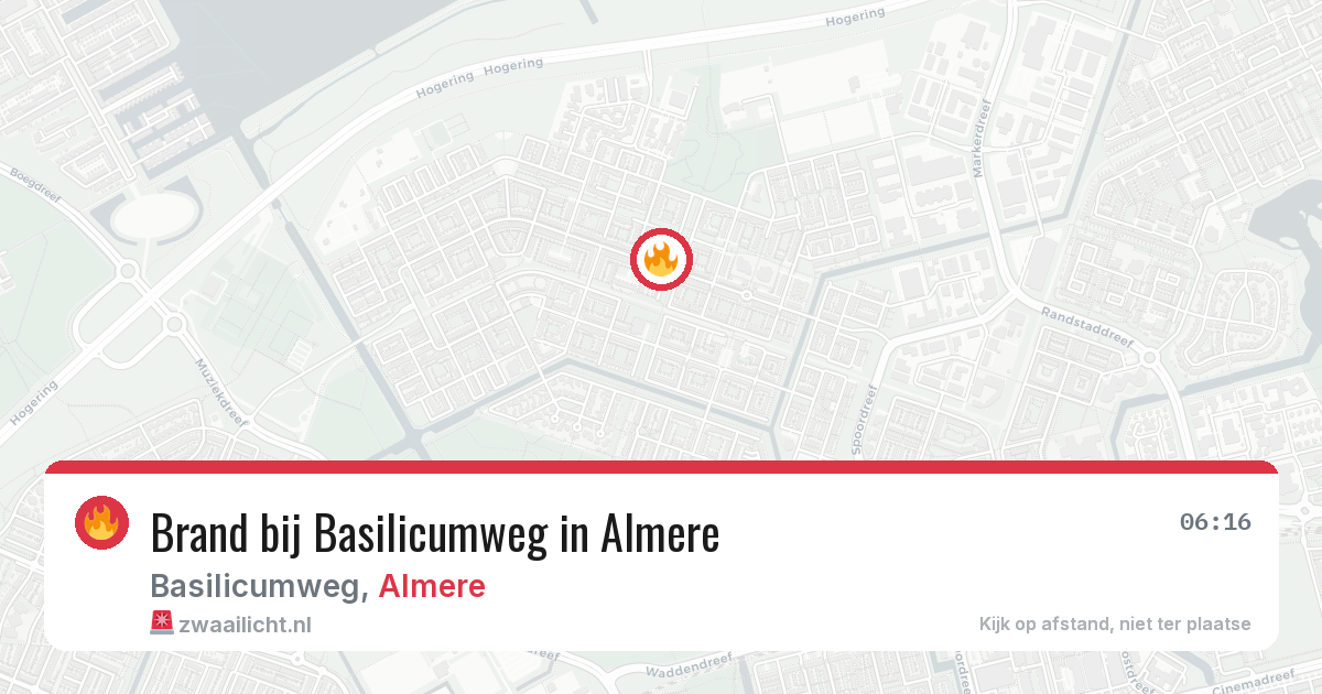 Brand bij Basilicumweg in Almere — 22 mei 2026