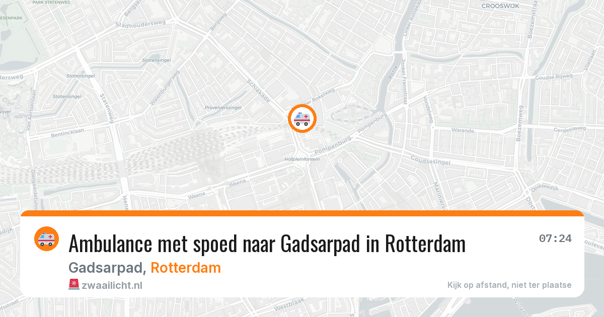 Ambulance met spoed naar Gadsarpad in Rotterdam — 26 jun 2026