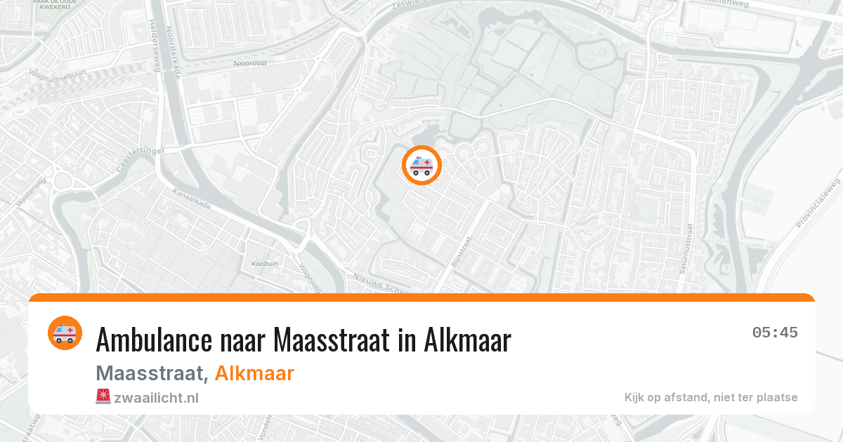 Ambulance naar Maasstraat in Alkmaar — 20 mrt 2026