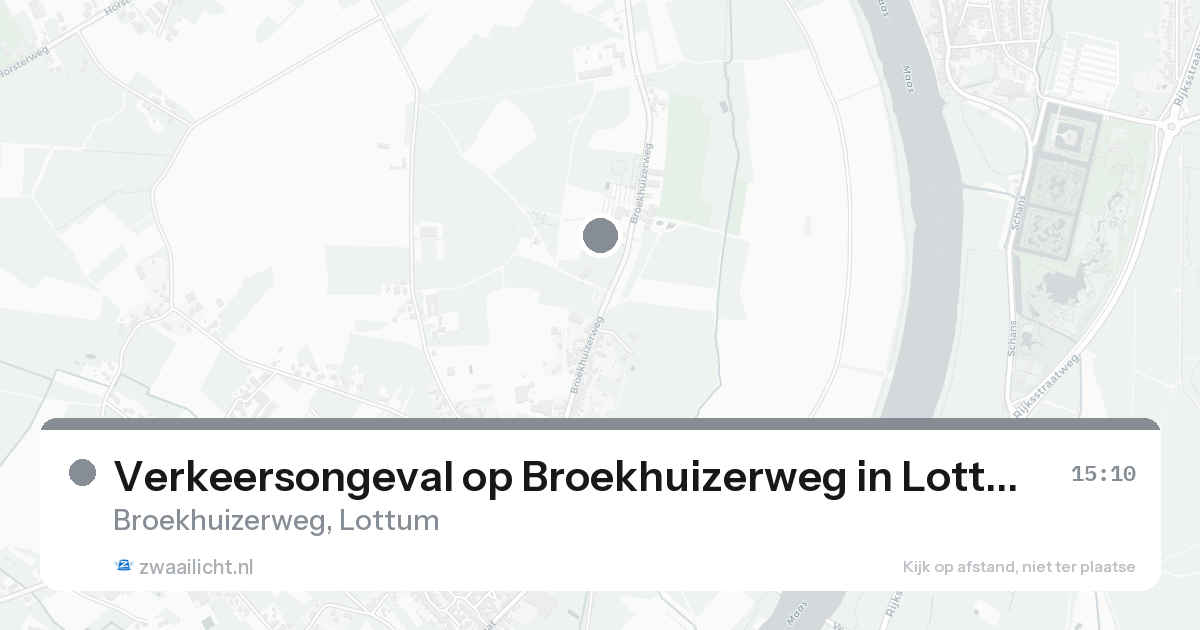 Verkeersongeval op Broekhuizerweg in Lottum — 3 aug 2026
