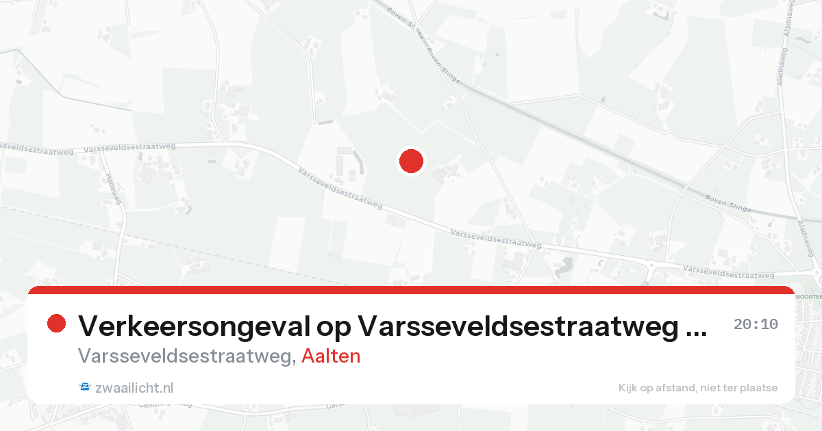 Verkeersongeval op Varsseveldsestraatweg in Aalten — 17 aug 2026