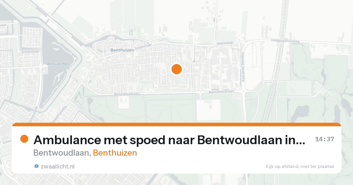 Ambulance met spoed naar Bentwoudlaan in Benthuizen — 23 aug 2026
